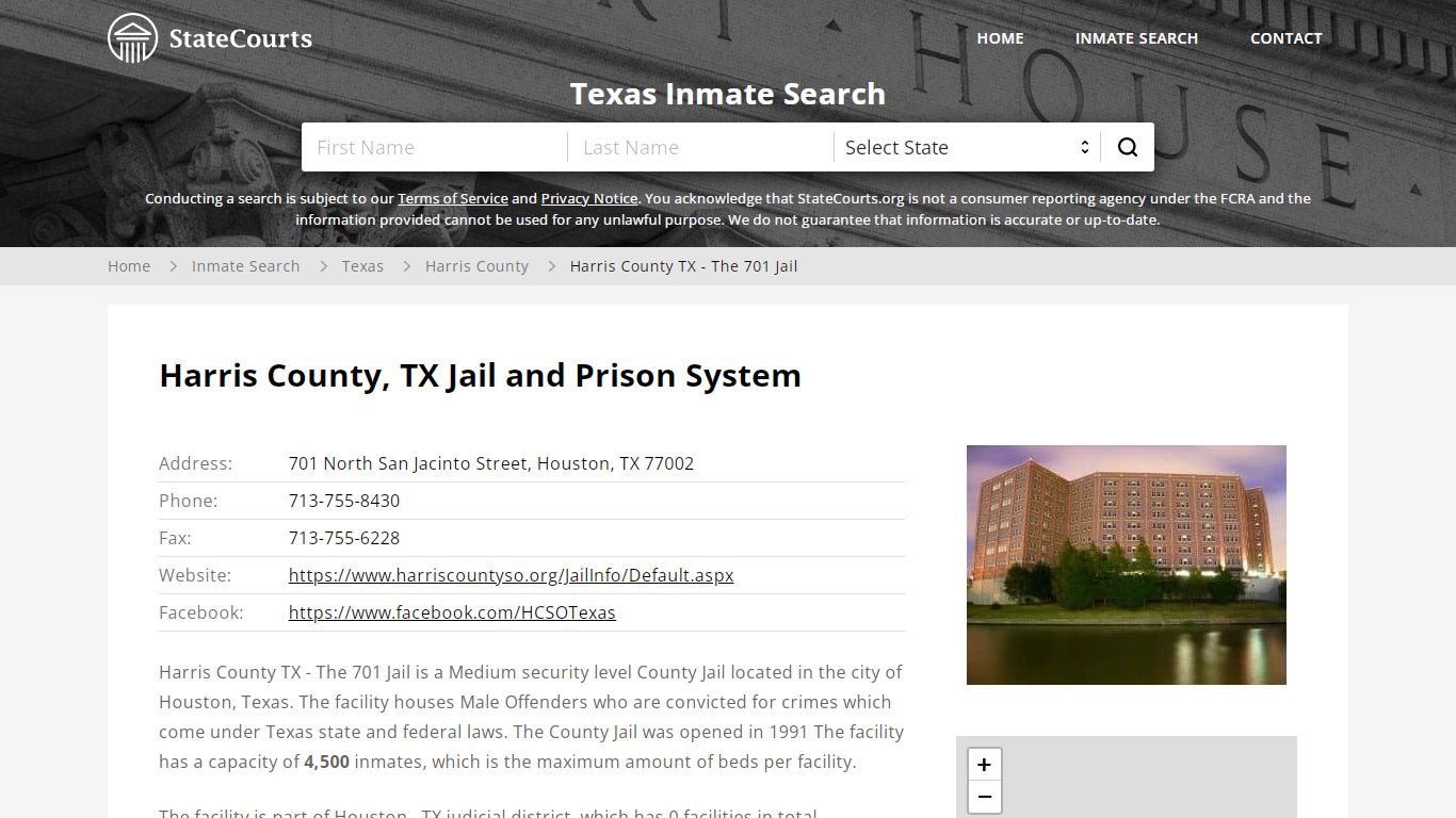 Harris County TX - The 701 Jail Inmate Records Search, Texas - StateCourts